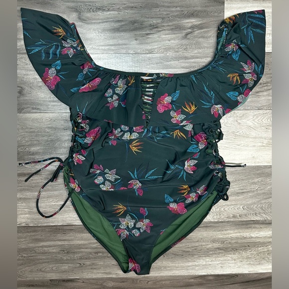 Floral One Piece Swimsuit - Picture 1 of 5